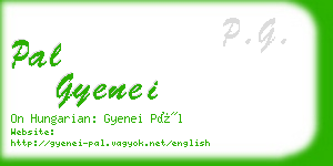 pal gyenei business card